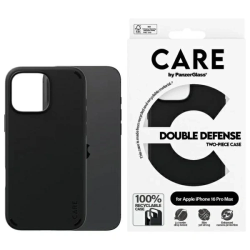 Kup CARE od PanzerGlass Funkce Double Defense Case Apple iPhone 16 Pro Max černá - PZG995 - {ean13} - Sklep Home Screen