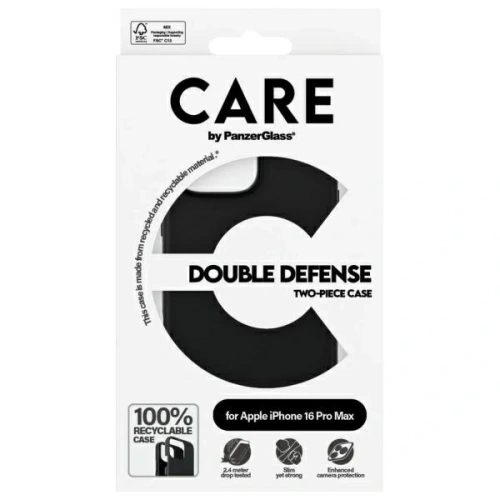 Buy CARE by PanzerGlass Feature Double Defense Case Apple iPhone 16 Pro Max black - PZG995 - {ean13} - Home Screen Store Europe