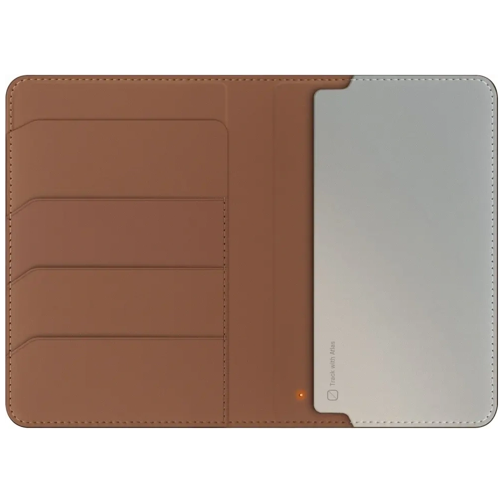 Etui na paszport UNIQ Belmont z Apple Find My blokada RFID karmelowy beżowy