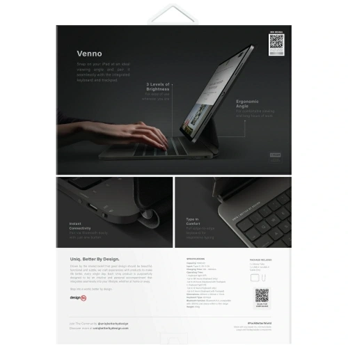 Kup Etui z klawiaturą UNIQ Venno Pro Magnetic Smart do Apple iPad Pro 13" 2024 (7. generacji) czarny - UNIQ1551 - {ean13} - Sklep Home Screen
