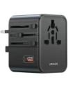 Adaptor de călătorie USAMS CC309 2xUSB-C 25W 4in1 US/AU/EU/UK negru