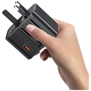 Kup Ładowarka sieciowa USAMS Travel Adapter CC309 2xUSB-C 25W 4w1 US/AU/EU/UK czarny - USA1288 - {ean13} - Sklep Home Screen