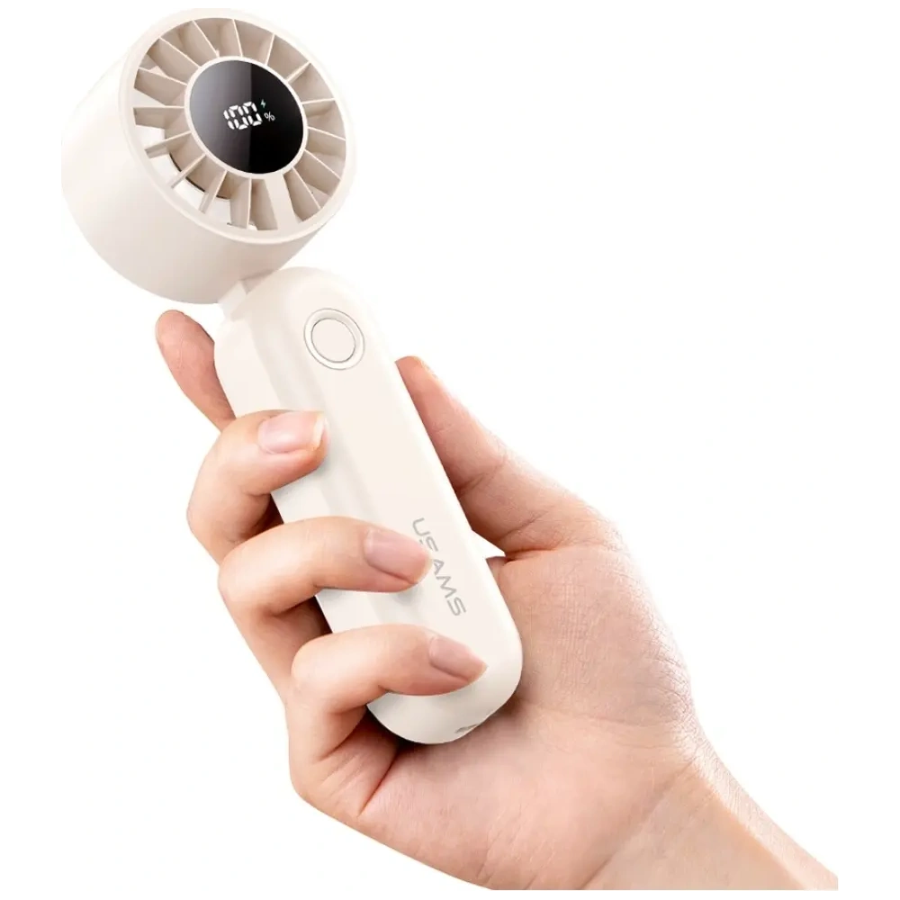 Składany wiatrak ręczny USAMS Mini ZB352 1200mAh beżowy