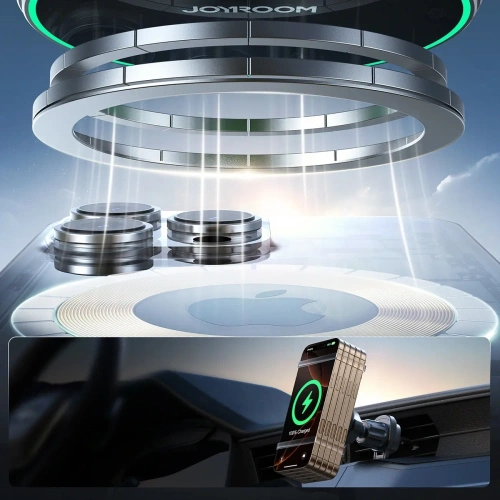 Kup Joyroom JR-ZS412 Qi2 15W černý držák do auta s bezdrátovou nabíječkou na vzduchový ventil - JYR1252 - {ean13} - Sklep Home Screen