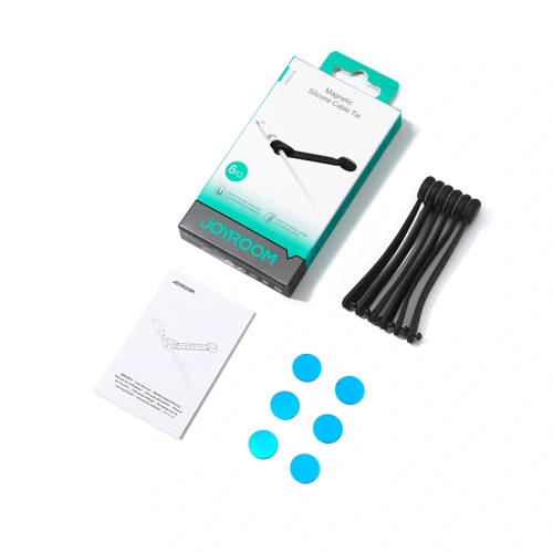 Kup Joyroom JR-ZS422 Silikon-Kabelbinder mit Magnet Schwarz [6 PACK] - JYR1253 - {ean13} - Sklep Home Screen