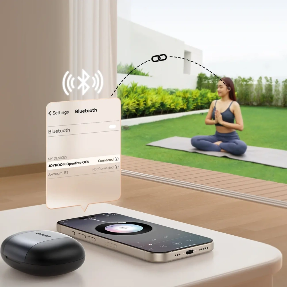 Bezprzewodowe słuchawki Joyroom Openfree JR-OE4 open-ear Bluetooth 5.4 TWS czarne