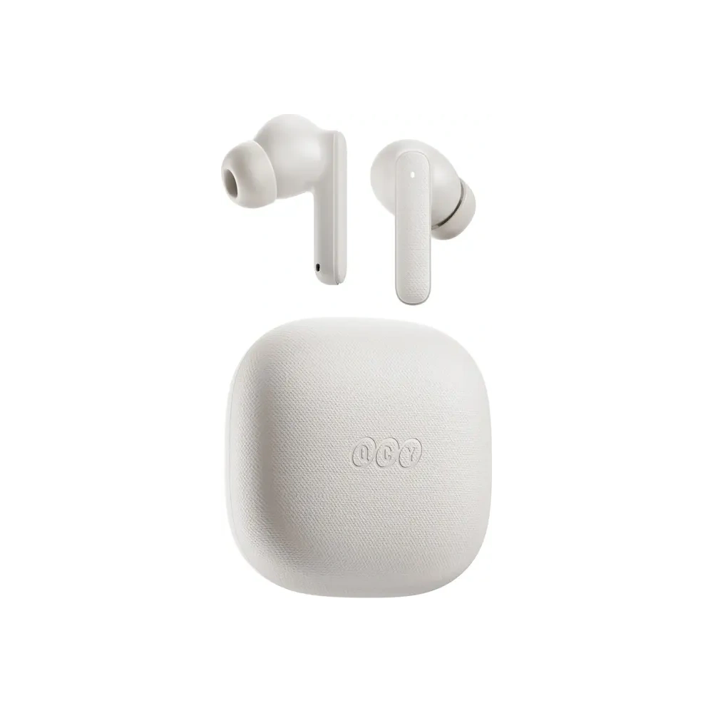 Bezprzewodowe słuchawki dokanałowe QCY Buds T43 TWS Bluetooth 5.3 biały