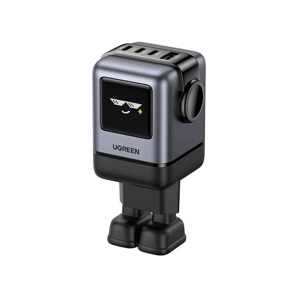Ładowarka sieciowa UGREEN Nexode Robot GaN USB-A, 3xUSB-C 100W (czarna)