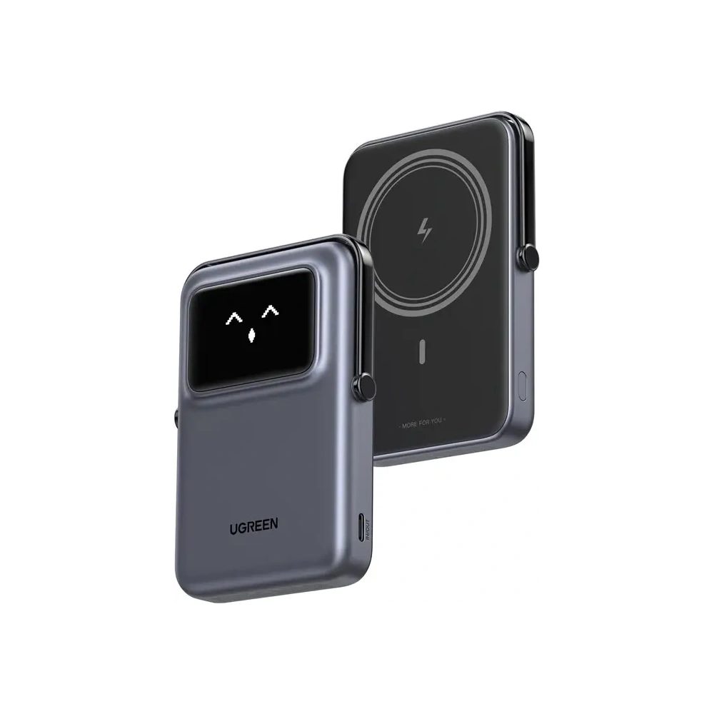 Magnetyczny powerbank UGREEN UNO PB572 10000mAh Qi szary
