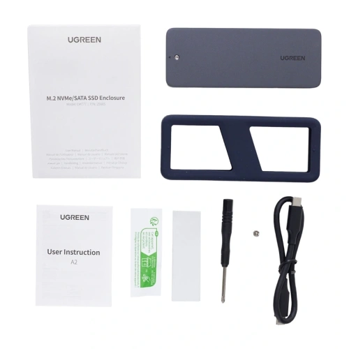 Buy UGREEN CM777 SSD Enclosure, NVMe/SATA, 20Gbps, USB-C - UGR5648 - {ean13} - Home Screen Store Europe