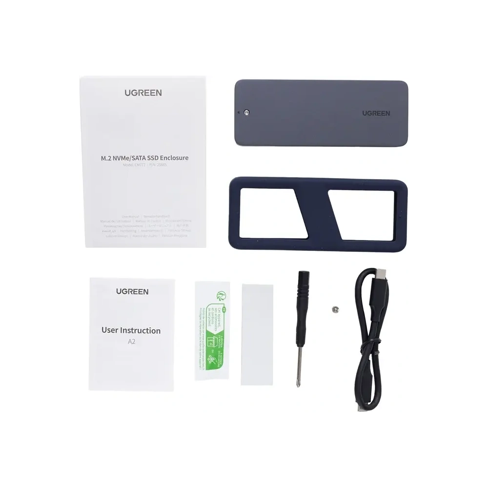 Obudowa dysku SSD UGREEN CM777, NVMe/SATA, 20Gbps, USB-C