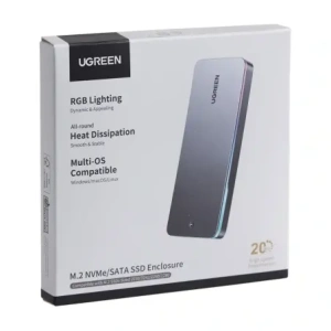 Buy UGREEN CM777 SSD Enclosure, NVMe/SATA, 20Gbps, USB-C - UGR5648 - {ean13} - Home Screen Store Europe