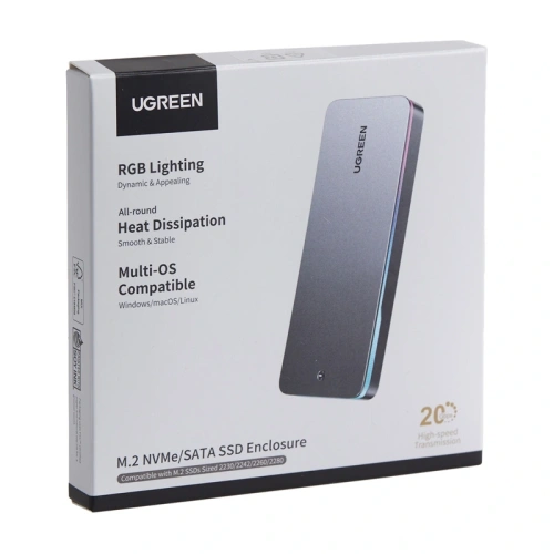 Kup UGREEN CM777 SSD-Gehäuse, NVMe/SATA, 20Gbps, USB-C - UGR5648 - {ean13} - Sklep Home Screen
