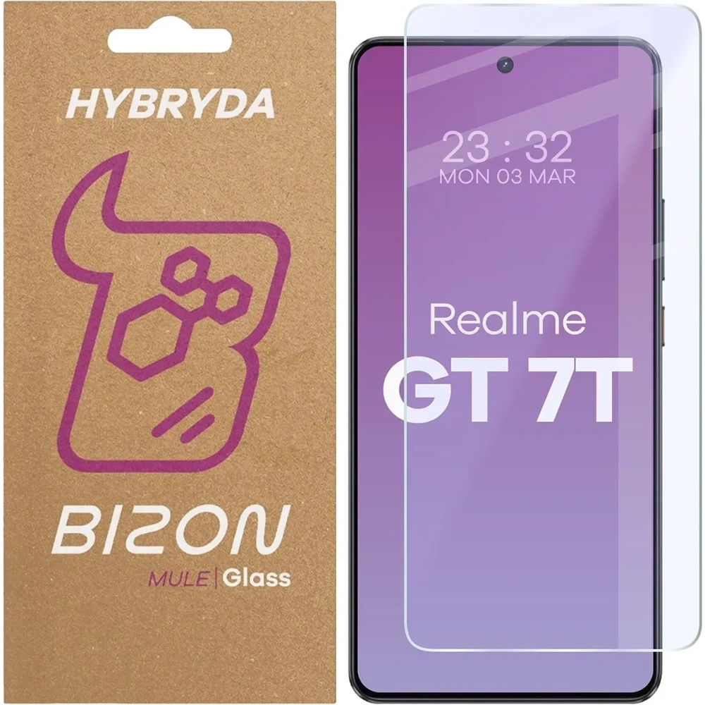 Elastyczne szkło hybrydowe Bizon Glass Mule do Realme GT 7T