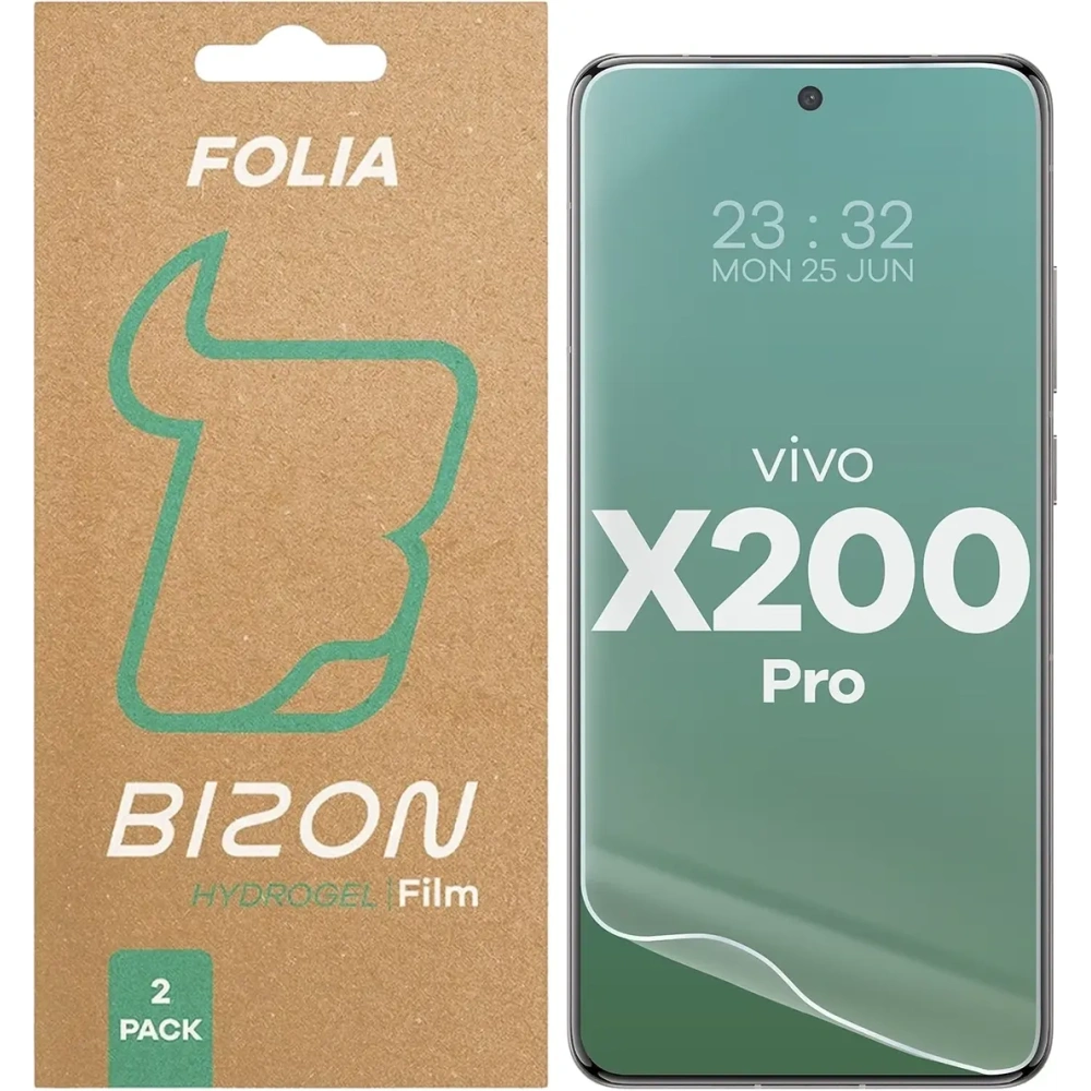 Folia hydrożelowa na ekran Bizon Glass Hydrogel Front do Vivo X200 Pro [2 PACK]