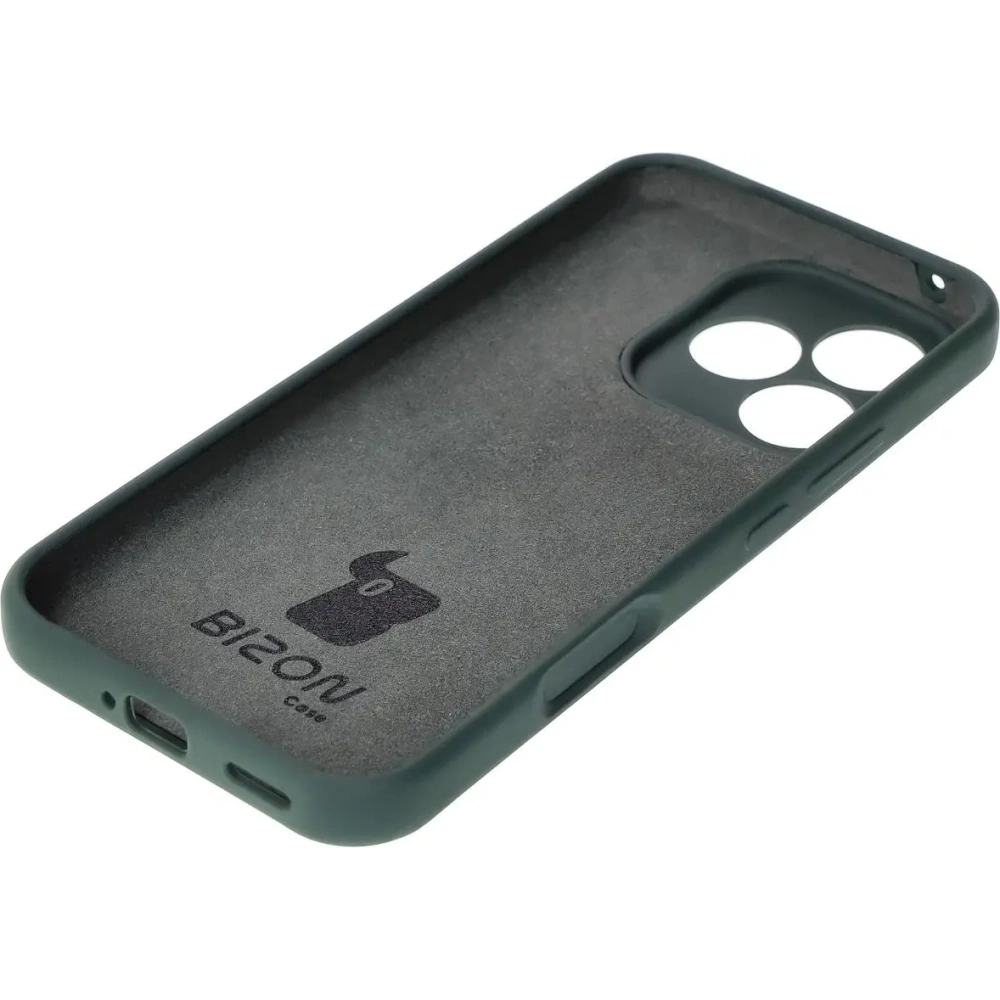 Silikonowe etui Bizon Soft Case do Honor 400 Lite 5G ciemnozielone