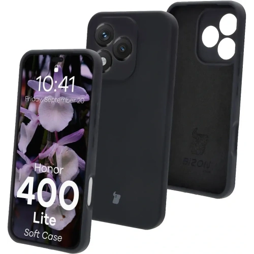 Kup Silikonowe etui Bizon Soft Case do Honor 400 Lite 5G czarne - BIZ9536 - {ean13} - Sklep Home Screen