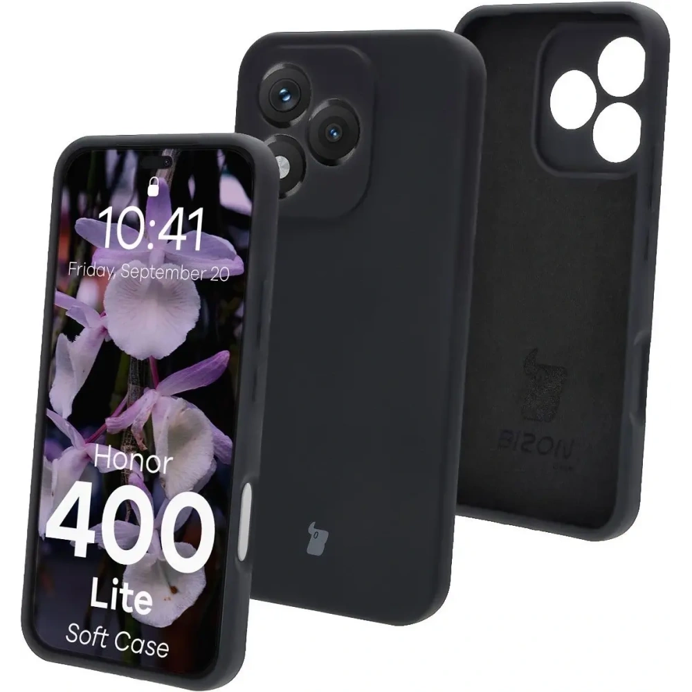 Silikonowe etui Bizon Soft Case do Honor 400 Lite 5G czarne