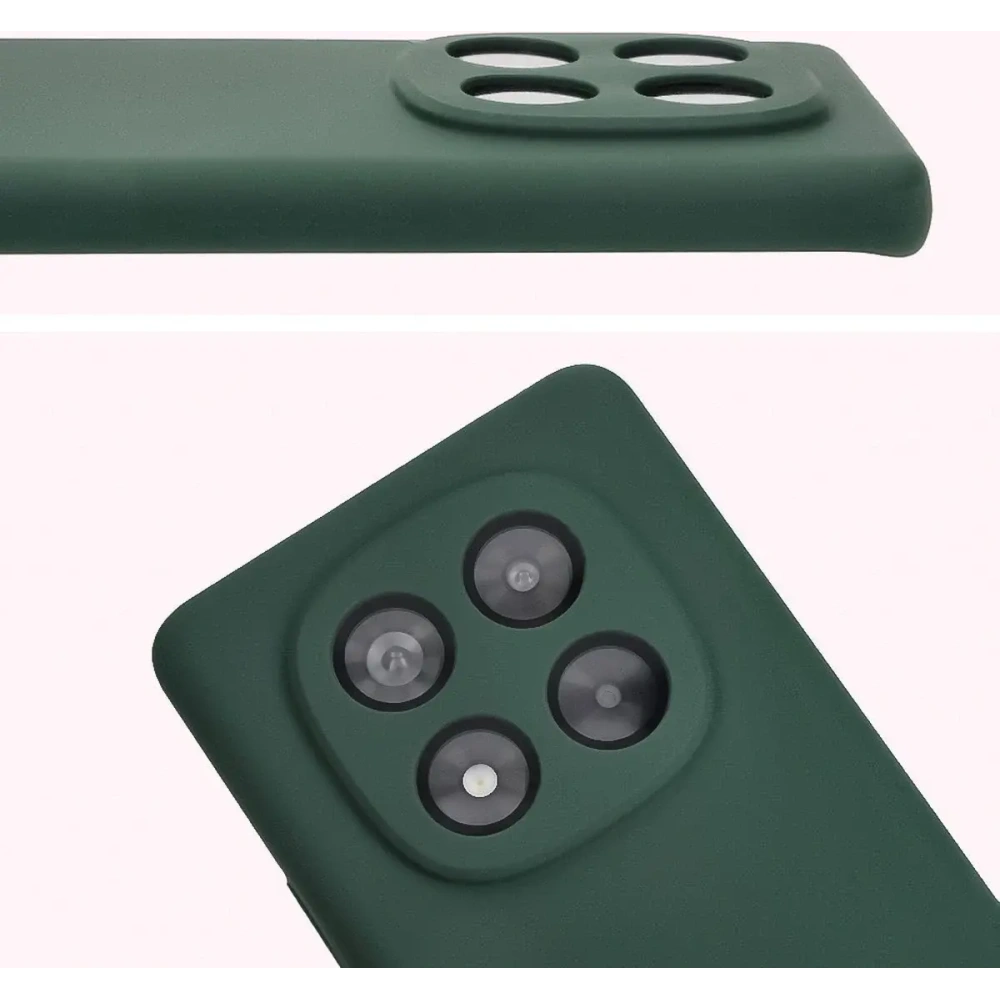 Silikonowe etui Bizon Soft Case do Xiaomi Redmi Note 14 Pro 4G ciemnozielone