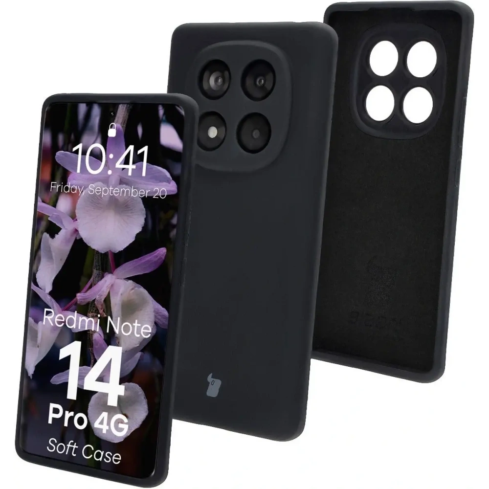 Silikonowe etui Bizon Soft Case do Xiaomi Redmi Note 14 Pro 4G czarne
