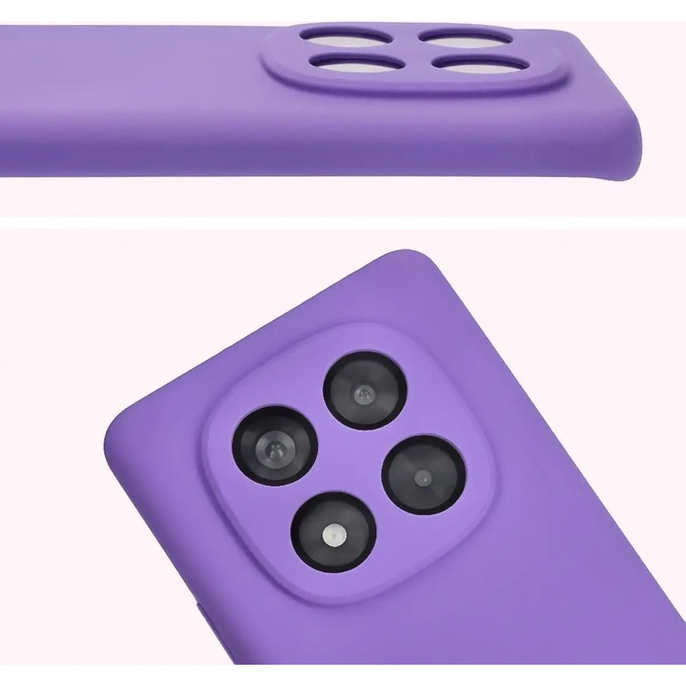 Silikonowe etui Bizon Soft Case do Xiaomi Redmi Note 14 Pro 4G fioletowe