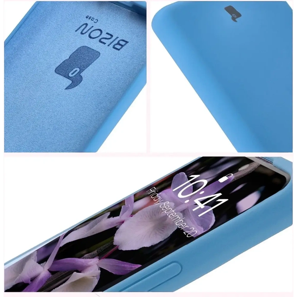Silikonowe etui Bizon Soft Case do Xiaomi Redmi Note 14 Pro 4G niebieskie
