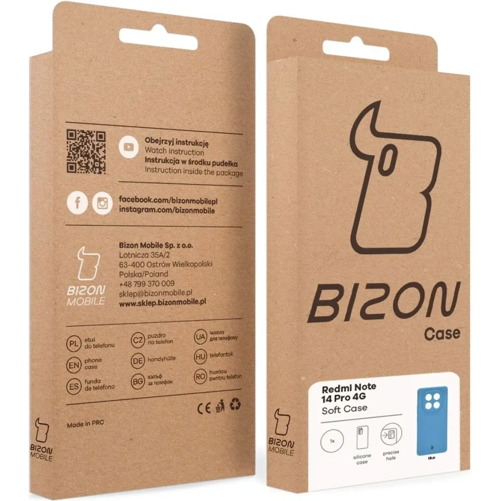 Silikonowe etui Bizon Soft Case do Xiaomi Redmi Note 14 Pro 4G niebieskie
