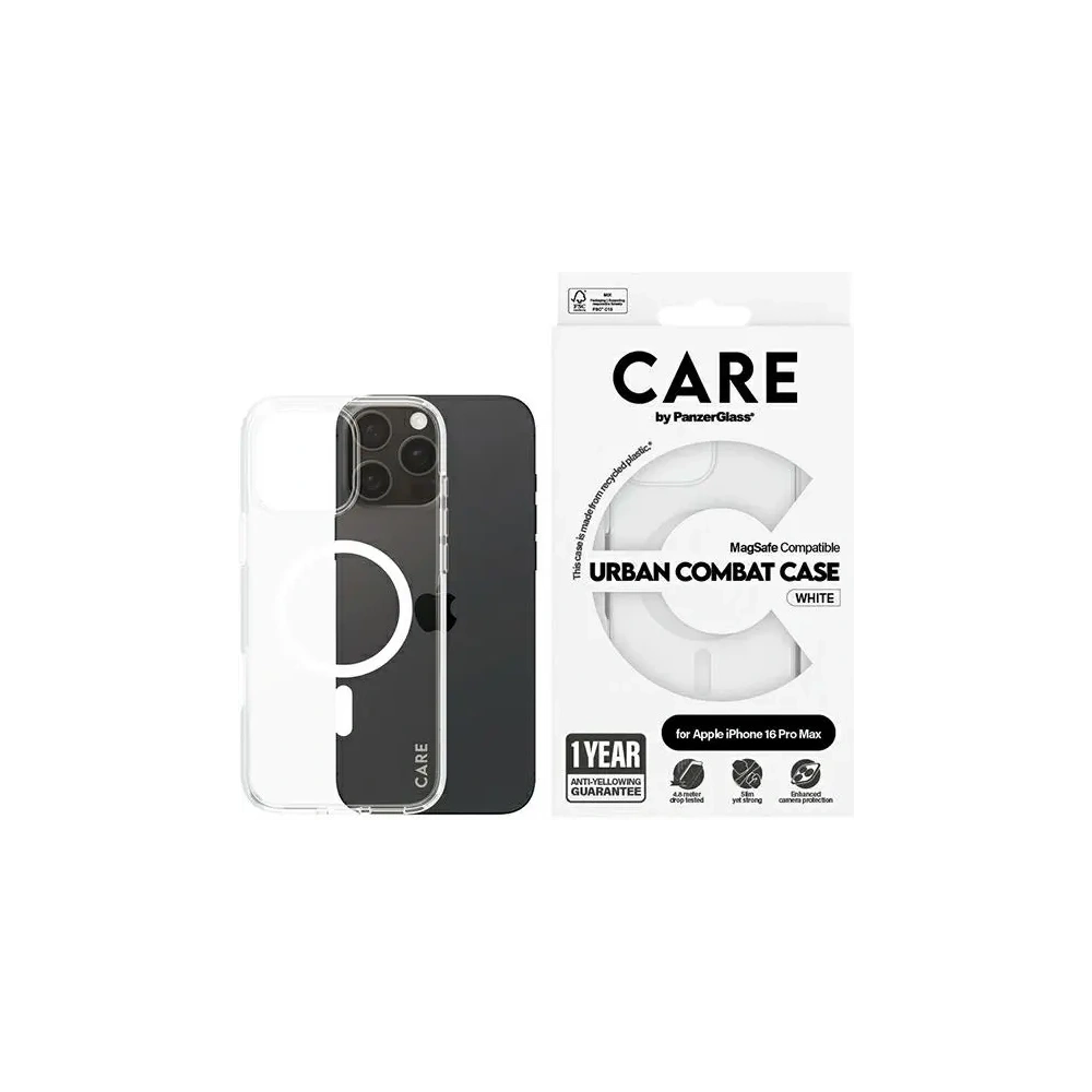Etui CARE by PanzerGlass Flagship Case MagSafe do Apple iPhone 16 Pro Max biały