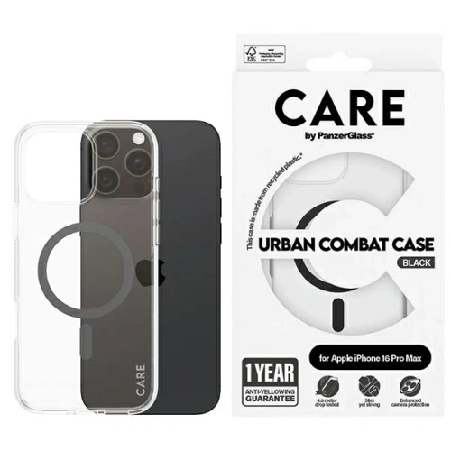 Kup CARE von PanzerGlass Flagship Case MagSafe für Apple iPhone 16 Pro Max schwarz - PZG997 - {ean13} - Sklep Home Screen
