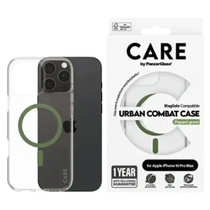 Kup CARE de la PanzerGlass Caz Flagship MagSafe pentru Apple iPhone 16 Pro Max verde - PZG1004 - {ean13} - Sklep Home Screen
