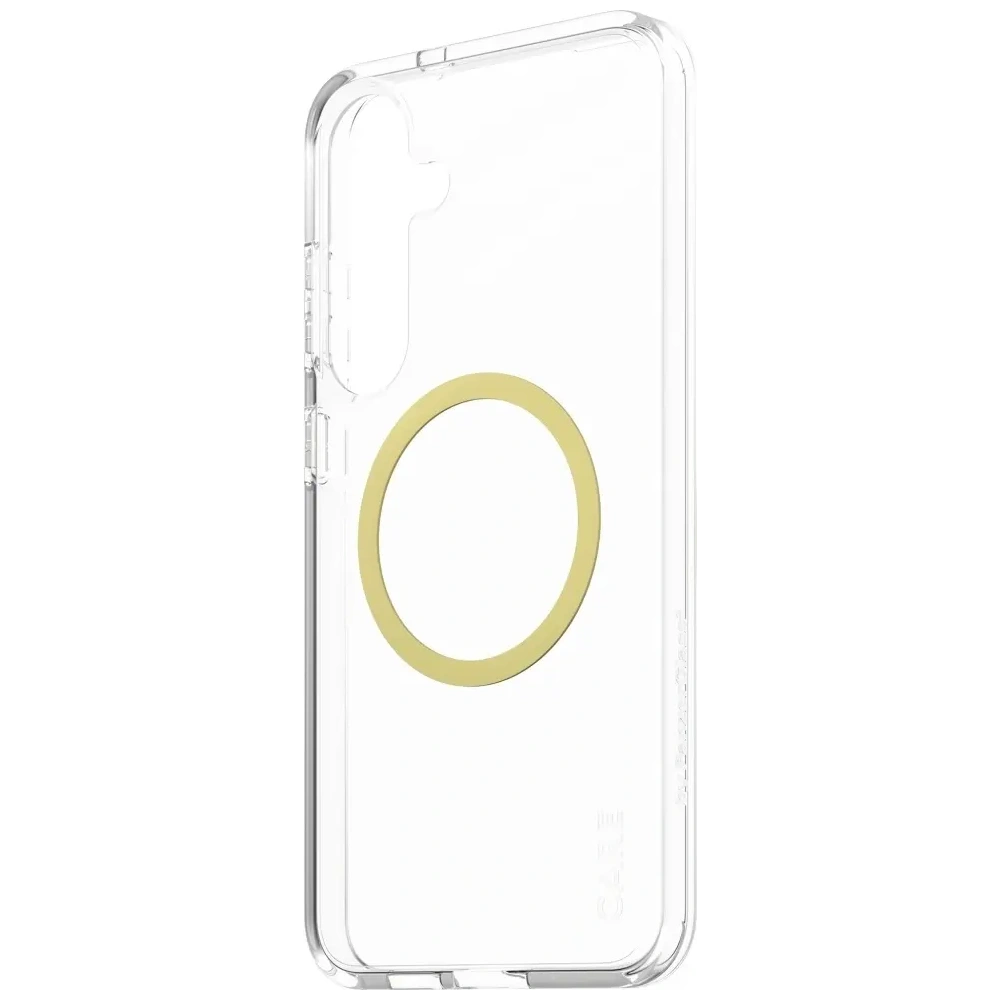 Etui CARE by PanzerGlass Flagship Urban Combat Chardonnay QI do Samsung Galaxy S25+ Plus przezroczysty