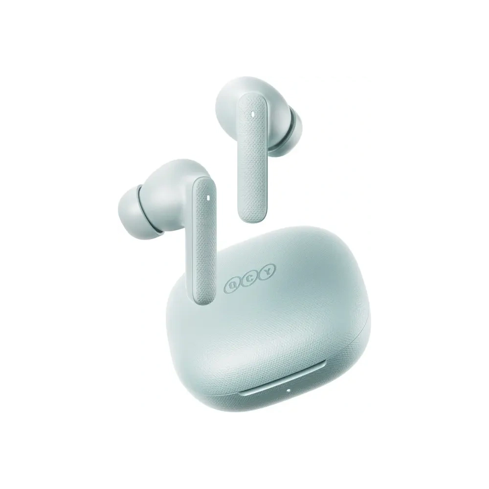 Bezprzewodowe słuchawki dokanałowe QCY Buds T43 TWS Bluetooth 5.3 błękitne