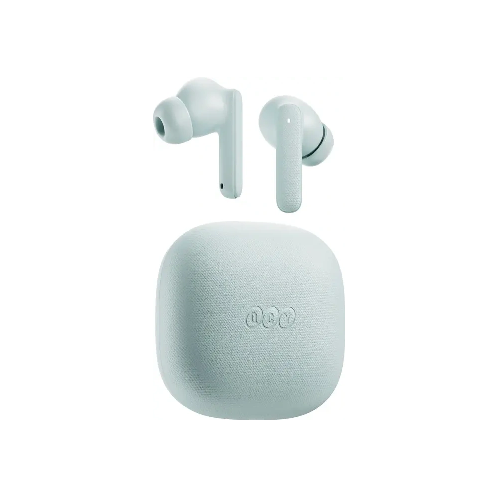 Bezprzewodowe słuchawki dokanałowe QCY Buds T43 TWS Bluetooth 5.3 błękitne