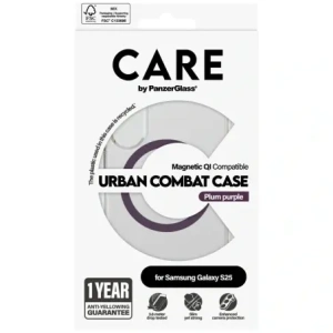 Buy CARE by PanzerGlass Flagship Urban Combat Purple QI Samsung Galaxy S25 clear - PZG1013 - {ean13} - Home Screen Store Europe