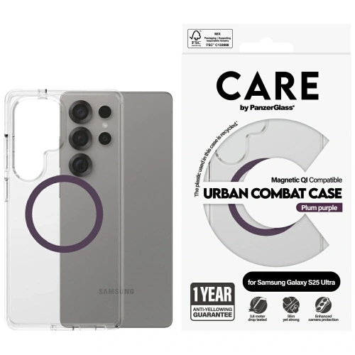 Kup CARE od PanzerGlass Flagship Urban Combat Purple QI pro Samsung Galaxy S25 Ultra čirý - PZG1014 - {ean13} - Sklep Home Screen