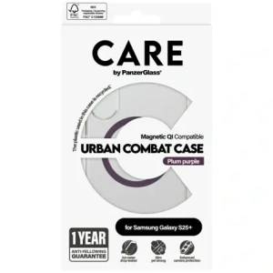 Buy CARE by PanzerGlass Flagship Urban Combat Purple QI Samsung Galaxy S25+ Plus clear - PZG1015 - {ean13} - Home Screen Store Europe