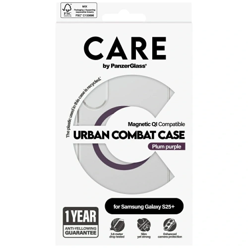 Buy CARE by PanzerGlass Flagship Urban Combat Purple QI Samsung Galaxy S25+ Plus clear - PZG1015 - {ean13} - Home Screen Store Europe