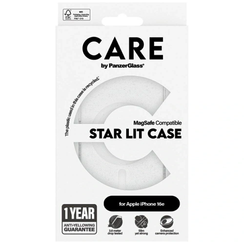 Kup CARE de PanzerGlass Flagship Urban Combat StarLight White MagSafe Apple iPhone 16e transparent - PZG1016 - {ean13} - Sklep Home Screen
