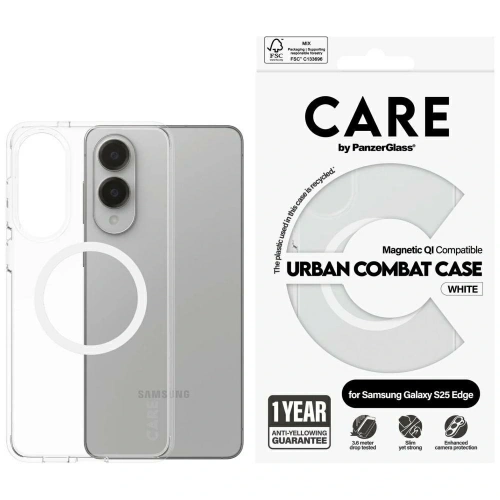 Kup Etui CARE by PanzerGlass Flagship Urban Combat White QI do Samsung Galaxy S25 Edge przezroczysty - PZG1017 - {ean13} - Sklep Home Screen