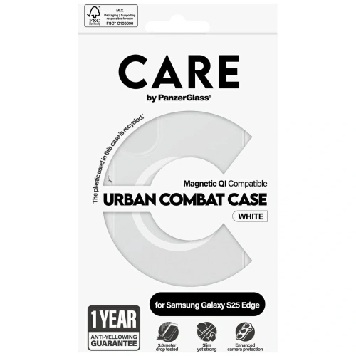Kup Etui CARE by PanzerGlass Flagship Urban Combat White QI do Samsung Galaxy S25 Edge przezroczysty - PZG1017 - {ean13} - Sklep Home Screen