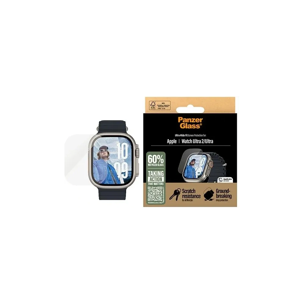 Szkło ochronne PanzerGlass Ultra-Wide Fit Apple Watch Ultra 1 / 2