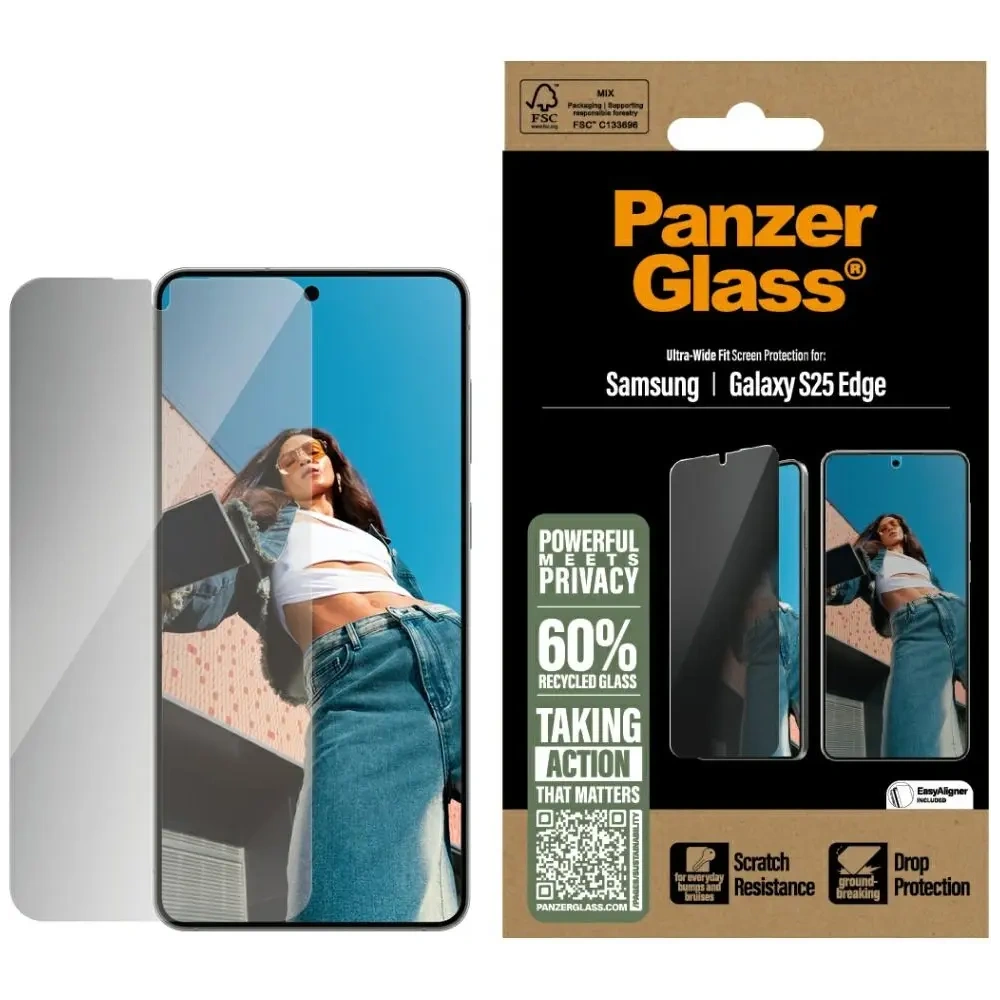 Szkło prywatyzujące PanzerGlass Ultra-Wide Fit do Samsung Galaxy S25 Edge
