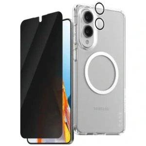 Buy Protective set 3w1 case + privacy glass for the screen + glass for the camera CARE by PanzerGlass Flagship for Samsung Galaxy S25 Edge - PZG1034 - {ean13} - Home Screen Store Europe