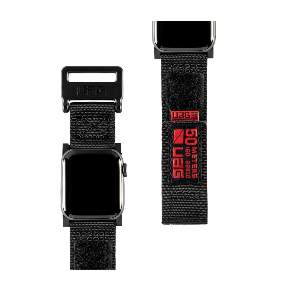 Pasek UAG Urban Armor Gear Active Strap Apple Watch 4/5/6/7/SE/8/9/Ultra 44/45/49mm (czarne)