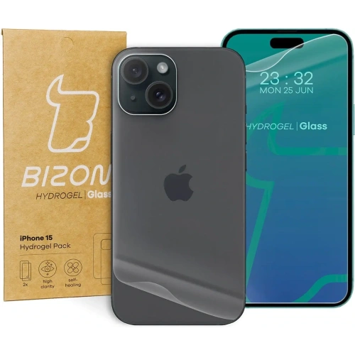 Bizon Glass Hydrogel Pack Apple iPhone 15