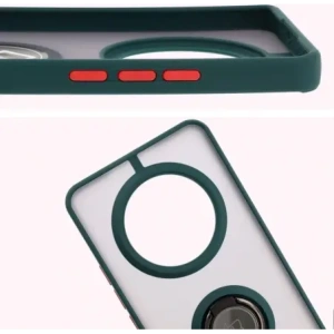 Kup Caz Bizon Hybrid Ring Realme 14 Pro 5G fumuriu cu un cadru verde închis - BIZ9550 - {ean13} - Sklep Home Screen
