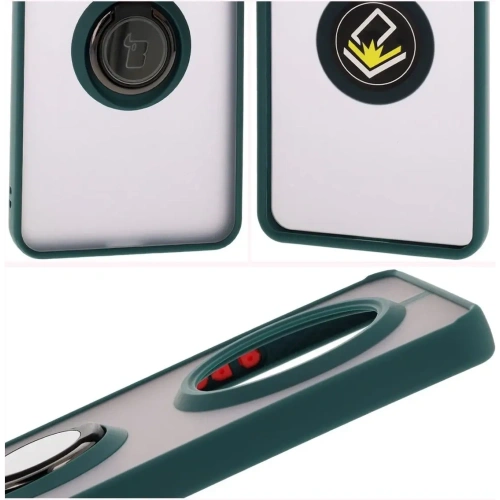 Buy Bizon Case Hybrid Ring Realme 14 Pro 5G smoky with a dark green frame - BIZ9550 - {ean13} - Home Screen Store Europe