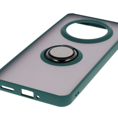 Buy Bizon Case Hybrid Ring Realme 14 Pro 5G smoky with a dark green frame - BIZ9550 - {ean13} - Home Screen Store Europe