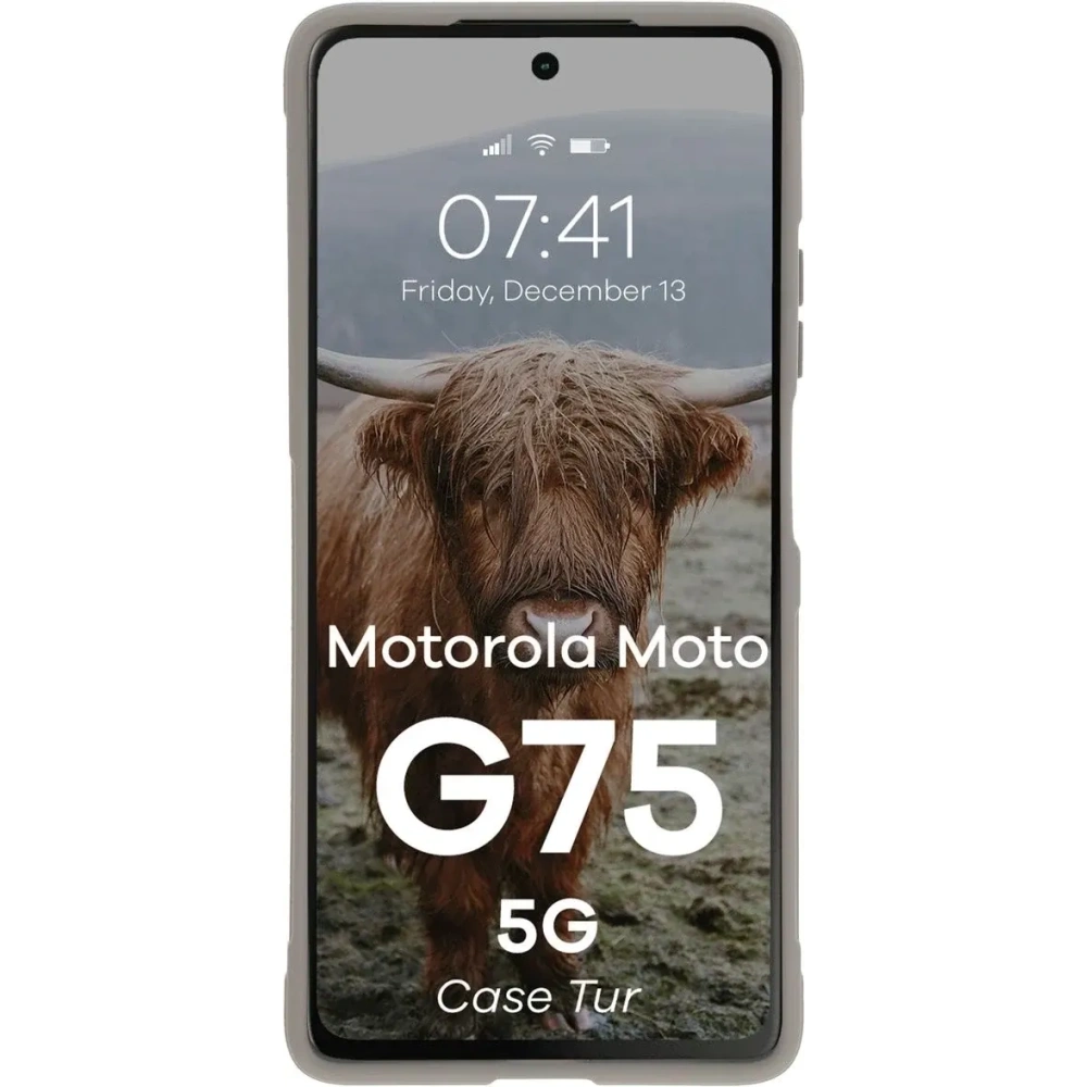 Pancerne etui Bizon Case Tur do Motorola Moto G75 5G jasnoszare