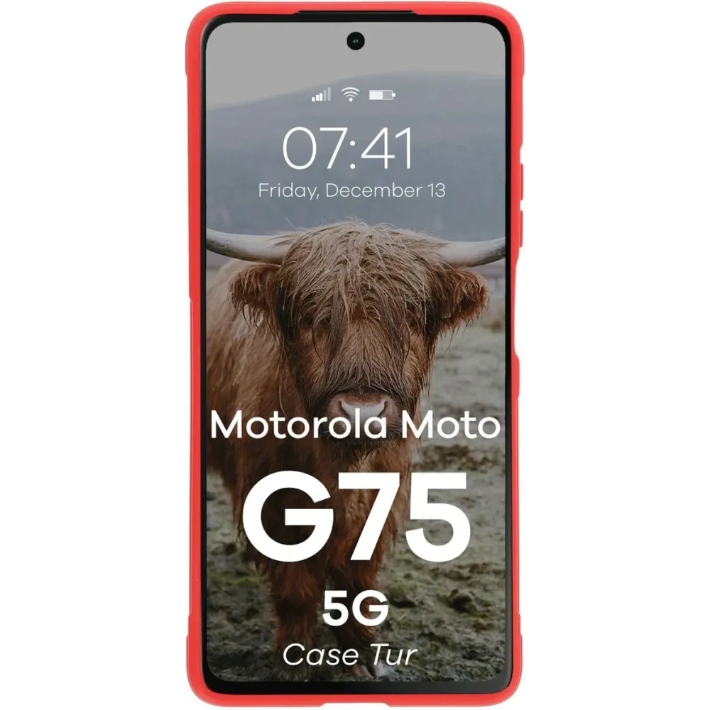 Pancerne etui Bizon Case Tur do Motorola Moto G75 5G czerwone